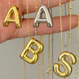 Alianna - Bubble Letter Initial Necklace