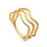 Yasmin - Wave Trio Ring