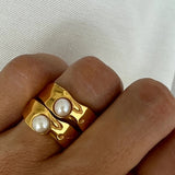 Bailee - Lava de Oro Pearl Ring