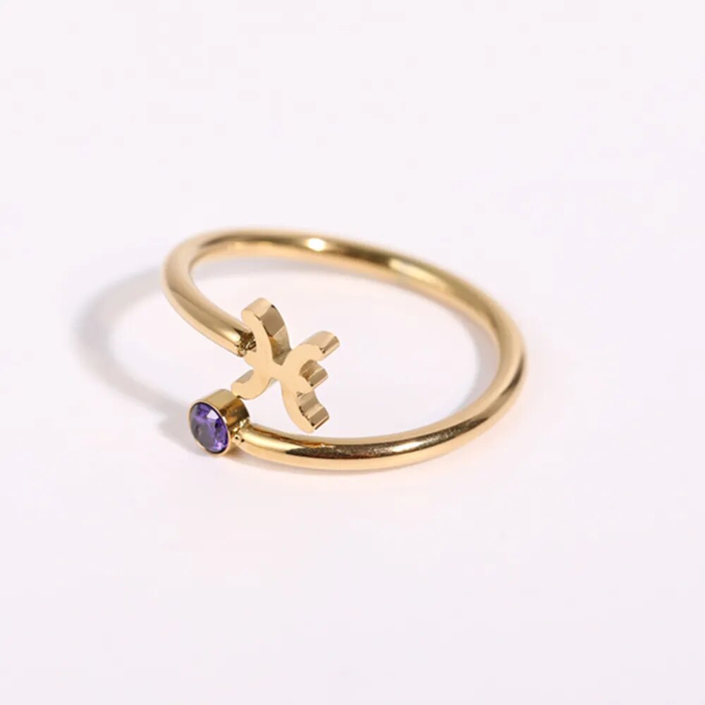 Seraphina - Adjustable Zodiac Birthstone Ring