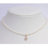 Hayley -  Crystal Pearl Initial Choker