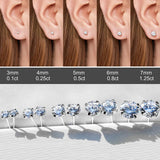 Leanna - 316L Stainless Steel Stud Earrings (set of 5 Pairs)