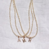 Hayley -  Crystal Pearl Initial Choker