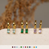 Avayah - Birthstone Huggies Earrings