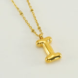 Alianna - Bubble Letter Initial Necklace