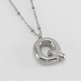 Alianna - Bubble Letter Initial Necklace