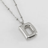 Alianna - Bubble Letter Initial Necklace