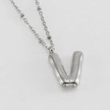 Alianna - Bubble Letter Initial Necklace