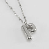 Alianna - Bubble Letter Initial Necklace