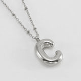 Alianna - Bubble Letter Initial Necklace