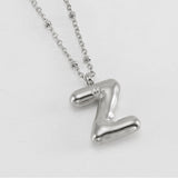 Alianna - Bubble Letter Initial Necklace