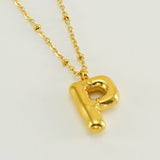 Alianna - Bubble Letter Initial Necklace