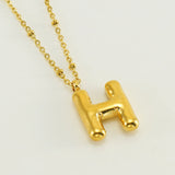 Alianna - Bubble Letter Initial Necklace