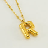 Alianna - Bubble Letter Initial Necklace