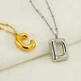 Alianna - Bubble Letter Initial Necklace