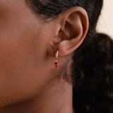 Avayah - Birthstone Huggies Earrings