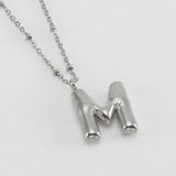 Alianna - Bubble Letter Initial Necklace