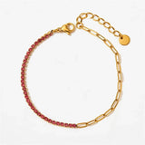 Lakelyn - Paperclip Chain Tennis Bracelet