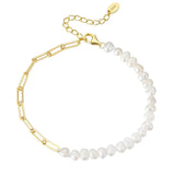 Dana - 14K Gold Paper Clip Pearl