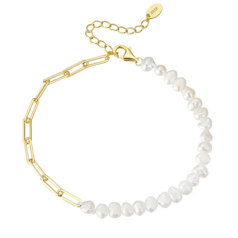 Dana - 14K Gold Paper Clip Pearl