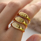 Emmeline - Angel Number Signet Ring