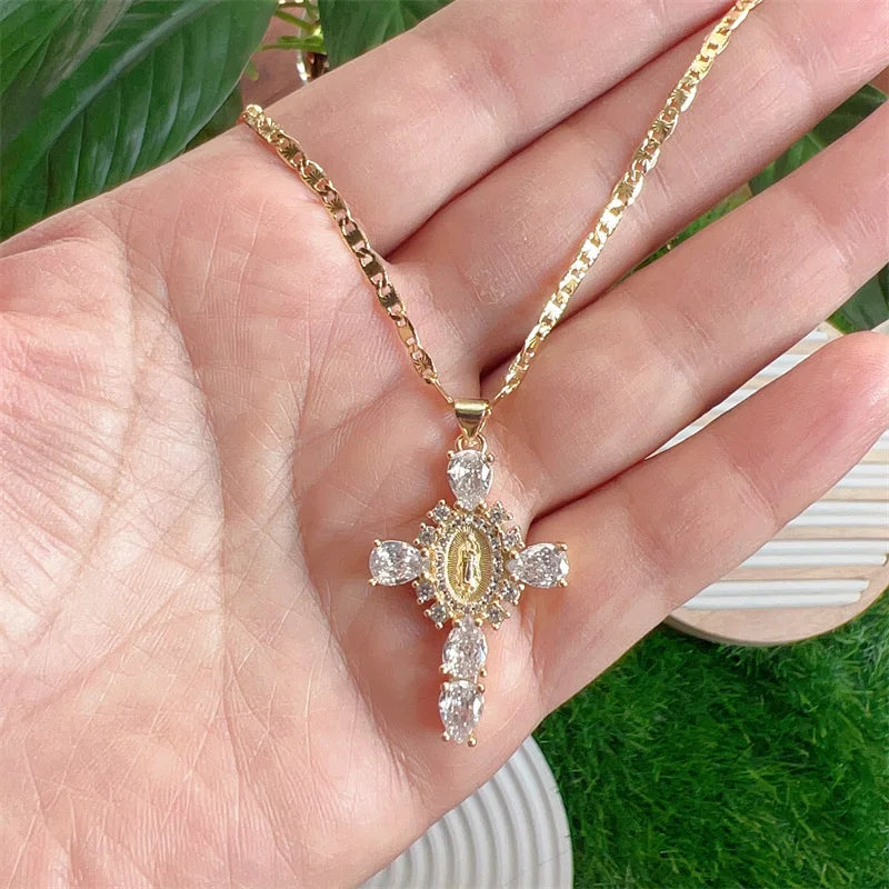 Winifred - Virgin Mary Cross Pendants