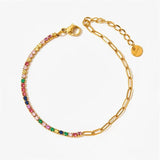 Lakelyn - Paperclip Chain Tennis Bracelet