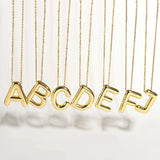 Alianna - Bubble Letter Initial Necklace