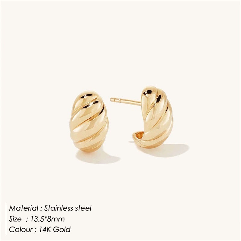 Etta - Croissant Huggie Earrings