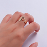 Keyla - Chunky Initial Ring (adjustable size)