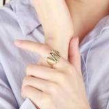 Keyla - Chunky Initial Ring (adjustable size)