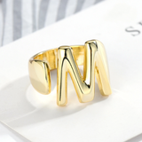 Keyla - Chunky Initial Ring (adjustable size)