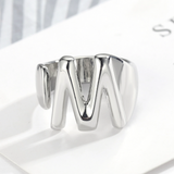 Keyla - Chunky Initial Ring (adjustable size)